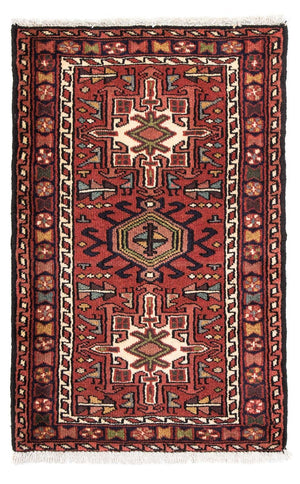 Persisk tæppe - Nomadisk - 105 x 65 cm - mørkerød