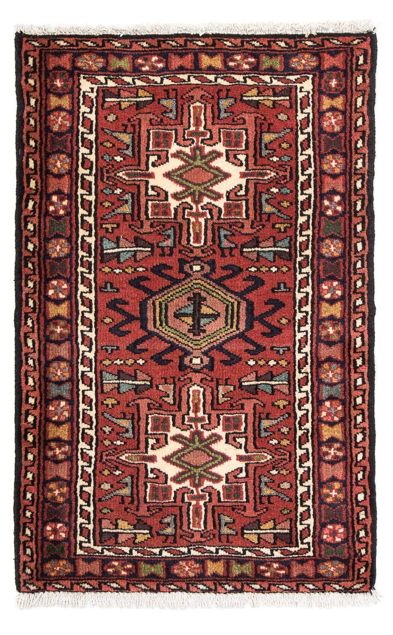 Persisk tæppe - Nomadisk - 105 x 65 cm - mørkerød