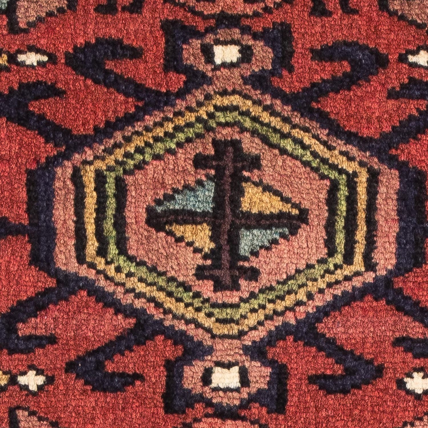 Persisk tæppe - Nomadisk - 105 x 65 cm - mørkerød