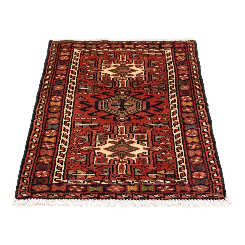 Persisk tæppe - Nomadisk - 105 x 65 cm - mørkerød
