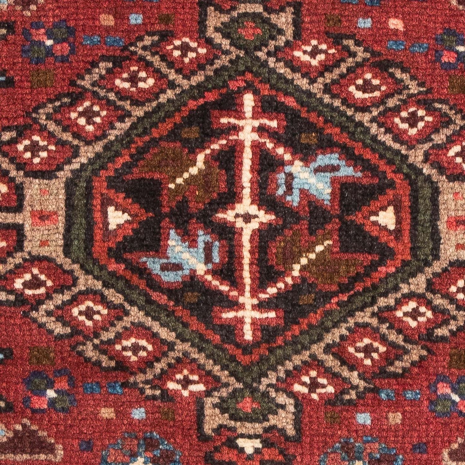 Persisk tæppe - Nomadisk - 108 x 65 cm - mørkerød
