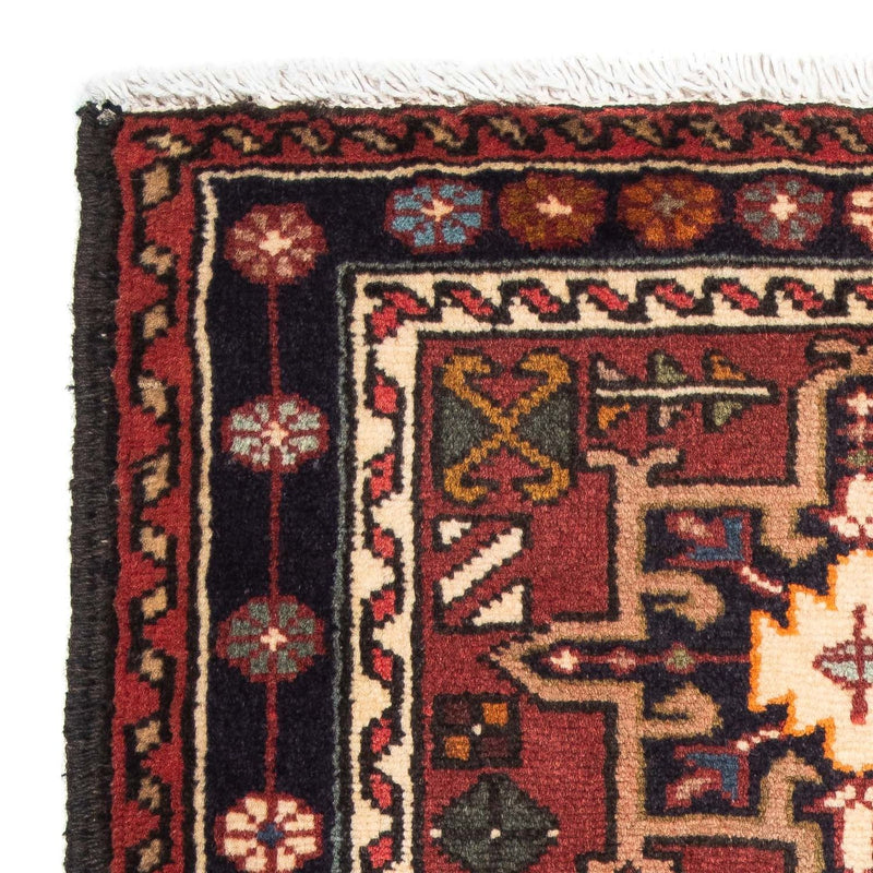 Persisk tæppe - Nomadisk - 105 x 75 cm - mørkerød