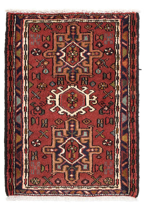 Persisk tæppe - Nomadisk - 98 x 70 cm - mørkerød