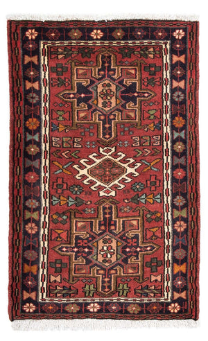 Persisk tæppe - Nomadisk - 110 x 72 cm - mørkerød