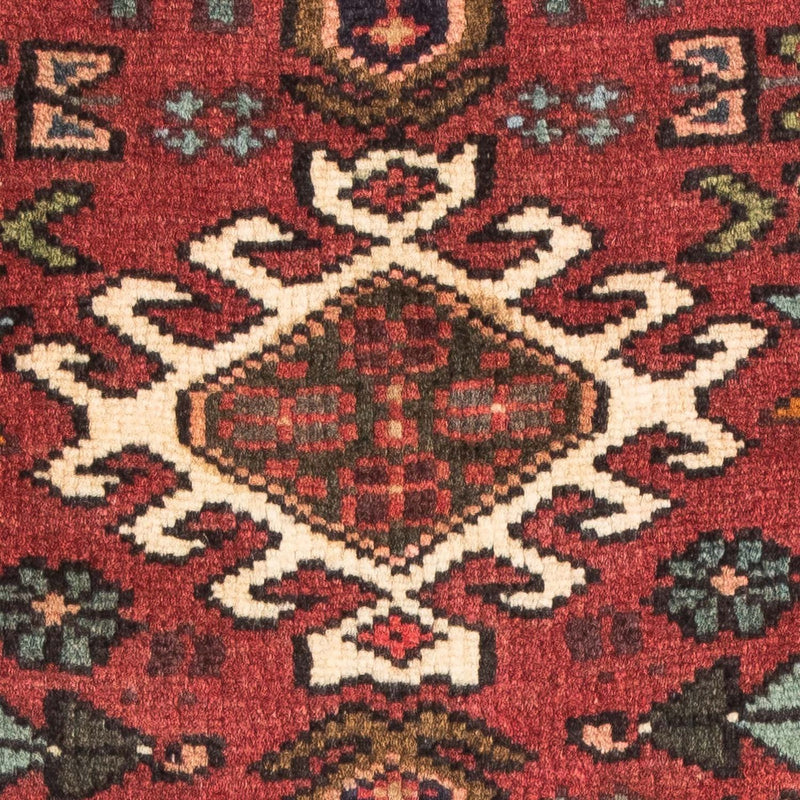 Persisk tæppe - Nomadisk - 110 x 72 cm - mørkerød