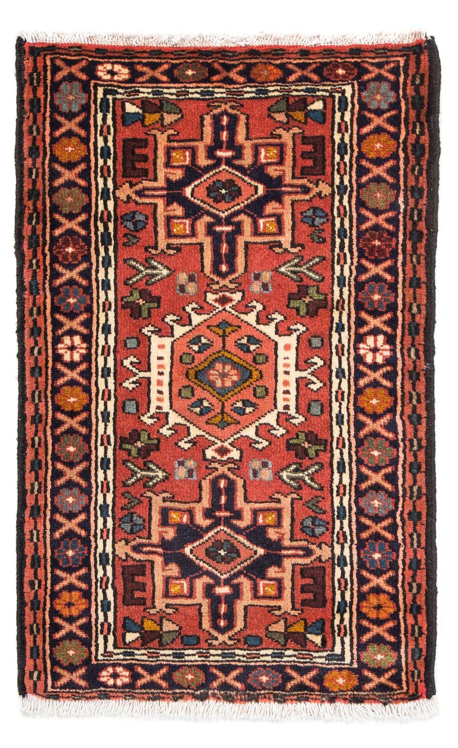 Persisk tæppe - Nomadisk - 100 x 65 cm - rust