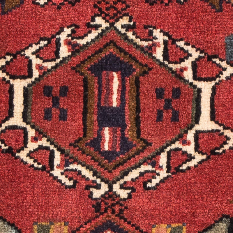Persisk tæppe - Nomadisk - 98 x 70 cm - mørkerød
