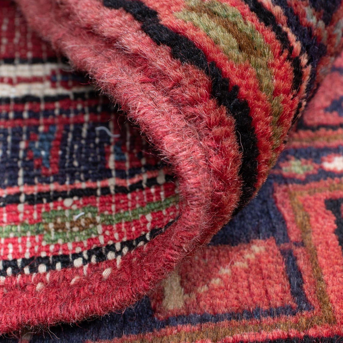 Persisk tæppe - Nomadisk - 98 x 70 cm - mørkerød