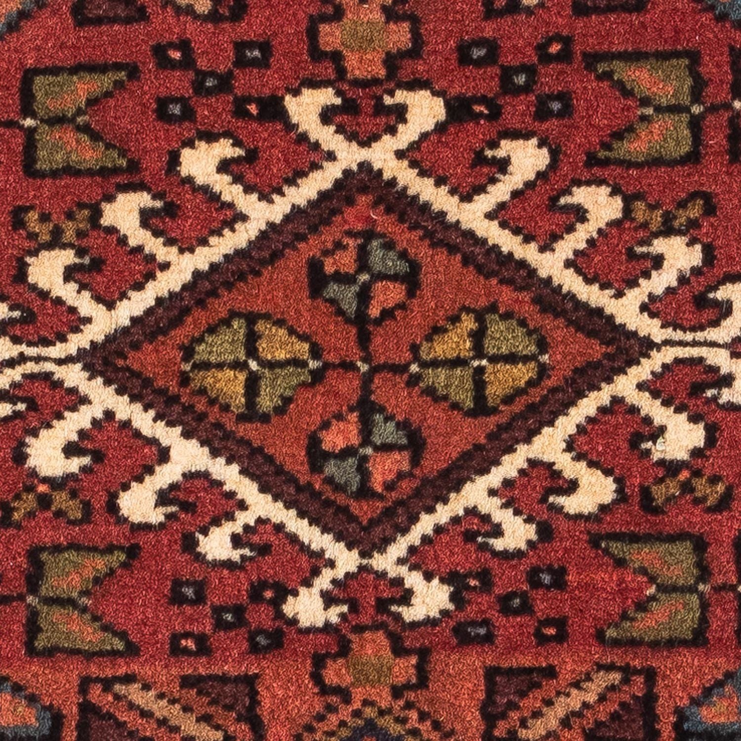 Persisk tæppe - Nomadisk - 116 x 60 cm - mørkerød