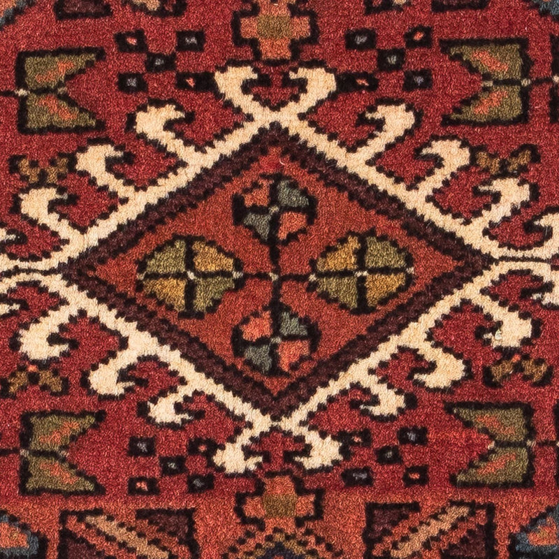Persisk tæppe - Nomadisk - 116 x 60 cm - mørkerød