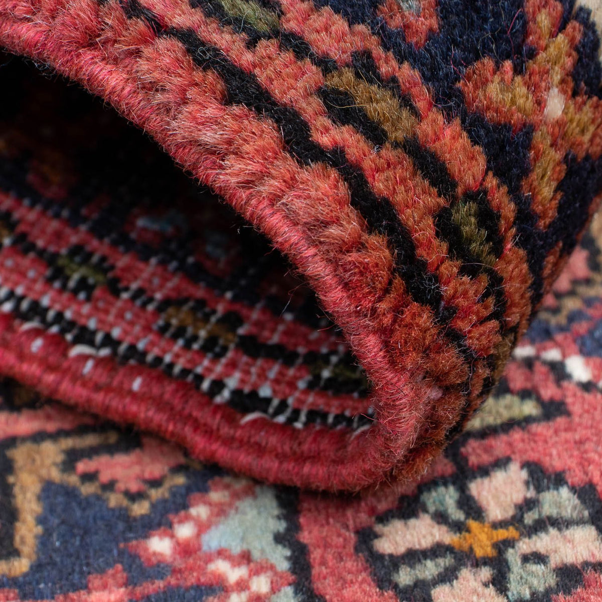 Persisk tæppe - Nomadisk - 116 x 60 cm - mørkerød