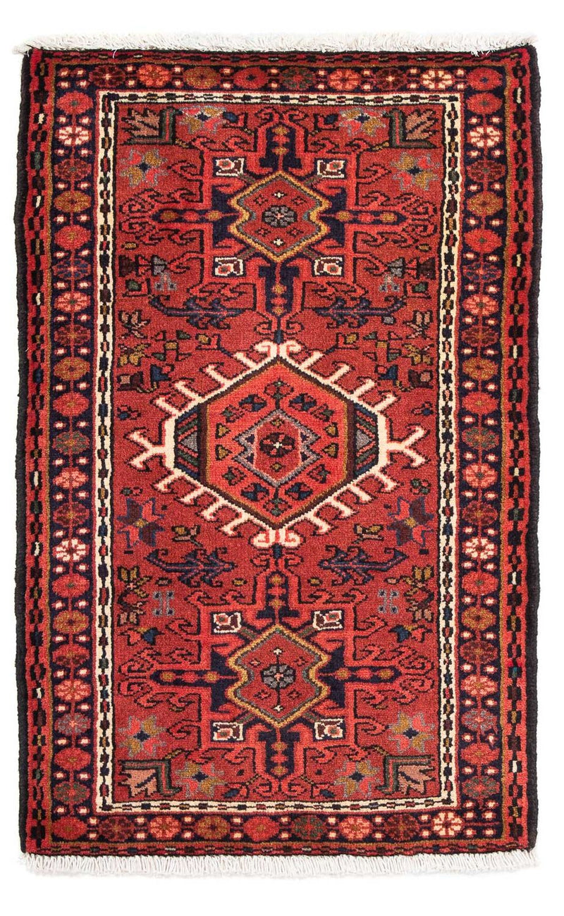 Persisk tæppe - Nomadisk - 105 x 65 cm - mørkerød