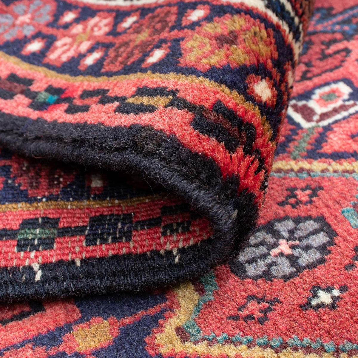 Persisk tæppe - Nomadisk - 105 x 65 cm - mørkerød