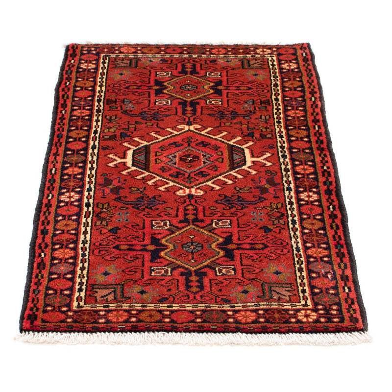Persisk tæppe - Nomadisk - 105 x 65 cm - mørkerød