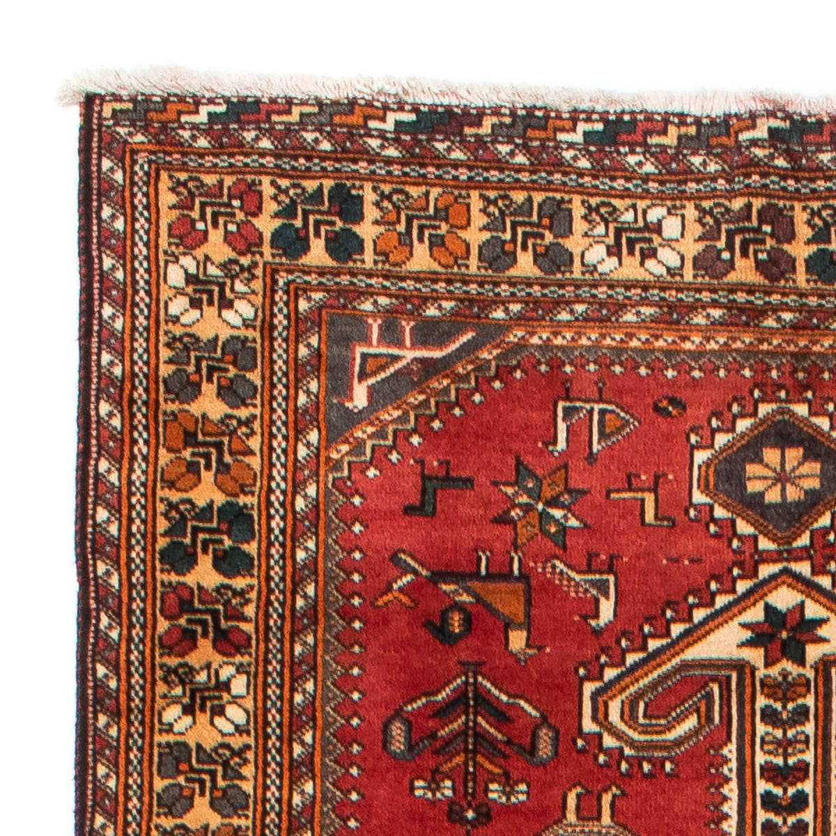 Løber Persisk tæppe - Nomadisk - 361 x 108 cm - mørkerød