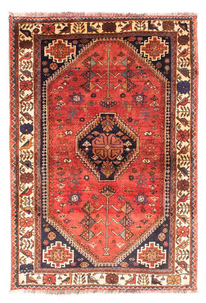 Persisk tæppe - Nomadisk - 170 x 118 cm - mørkerød