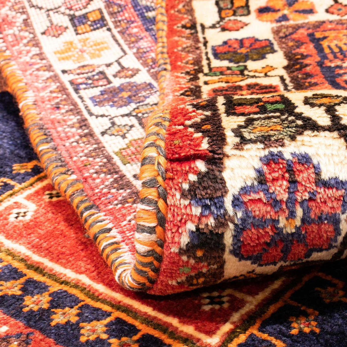 Persisk tæppe - Nomadisk - 175 x 113 cm - mørkerød