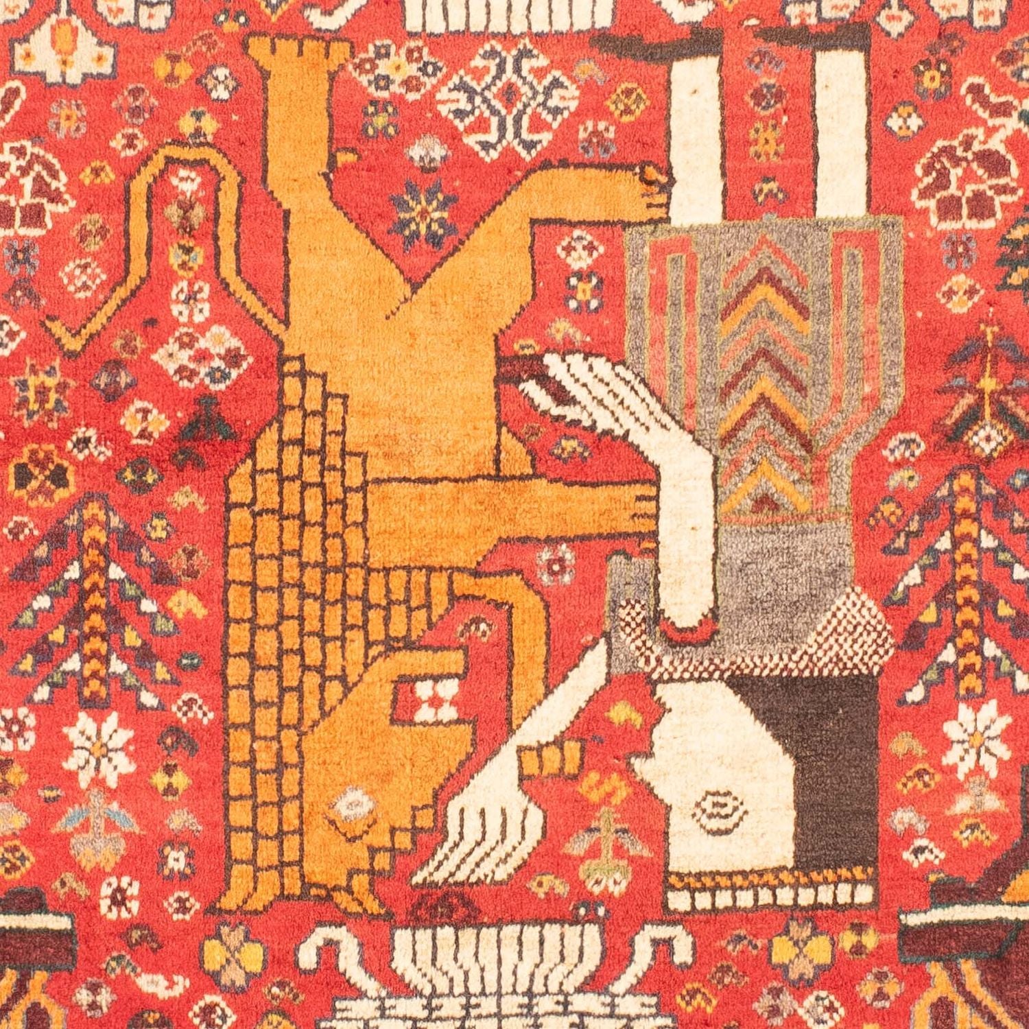 Persisk tæppe - Nomadisk - 155 x 108 cm - mørkerød