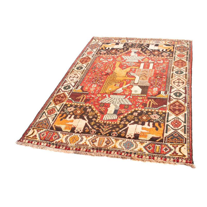 Persisk tæppe - Nomadisk - 155 x 108 cm - mørkerød