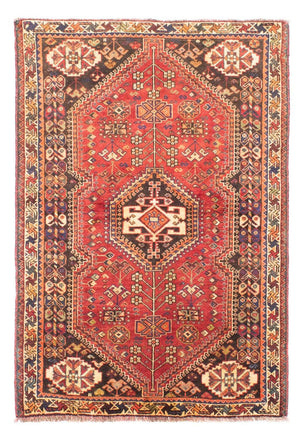 Persisk tæppe - Nomadisk - 153 x 106 cm - mørkerød