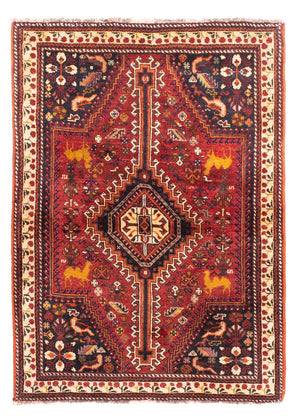 Persisk tæppe - Nomadisk - 165 x 113 cm - mørkerød
