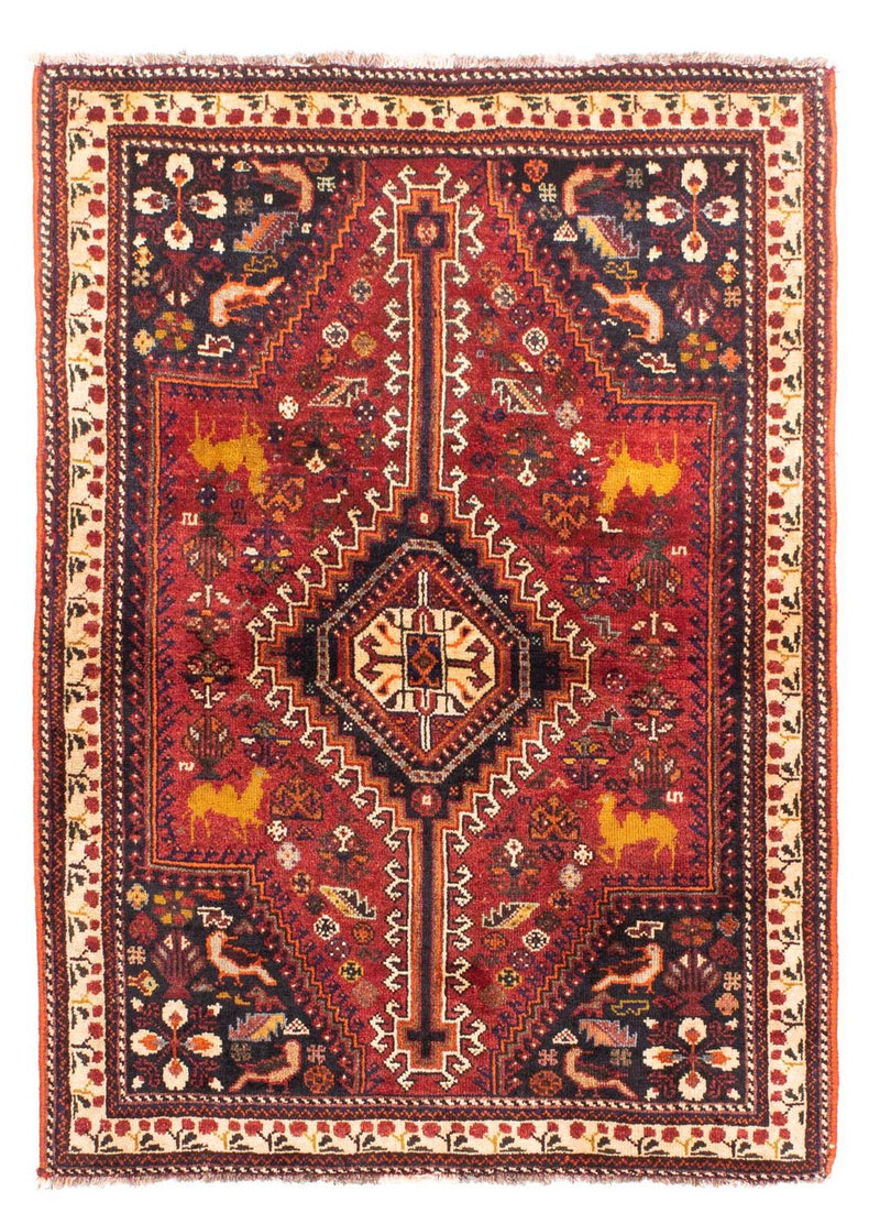Persisk tæppe - Nomadisk - 165 x 113 cm - mørkerød