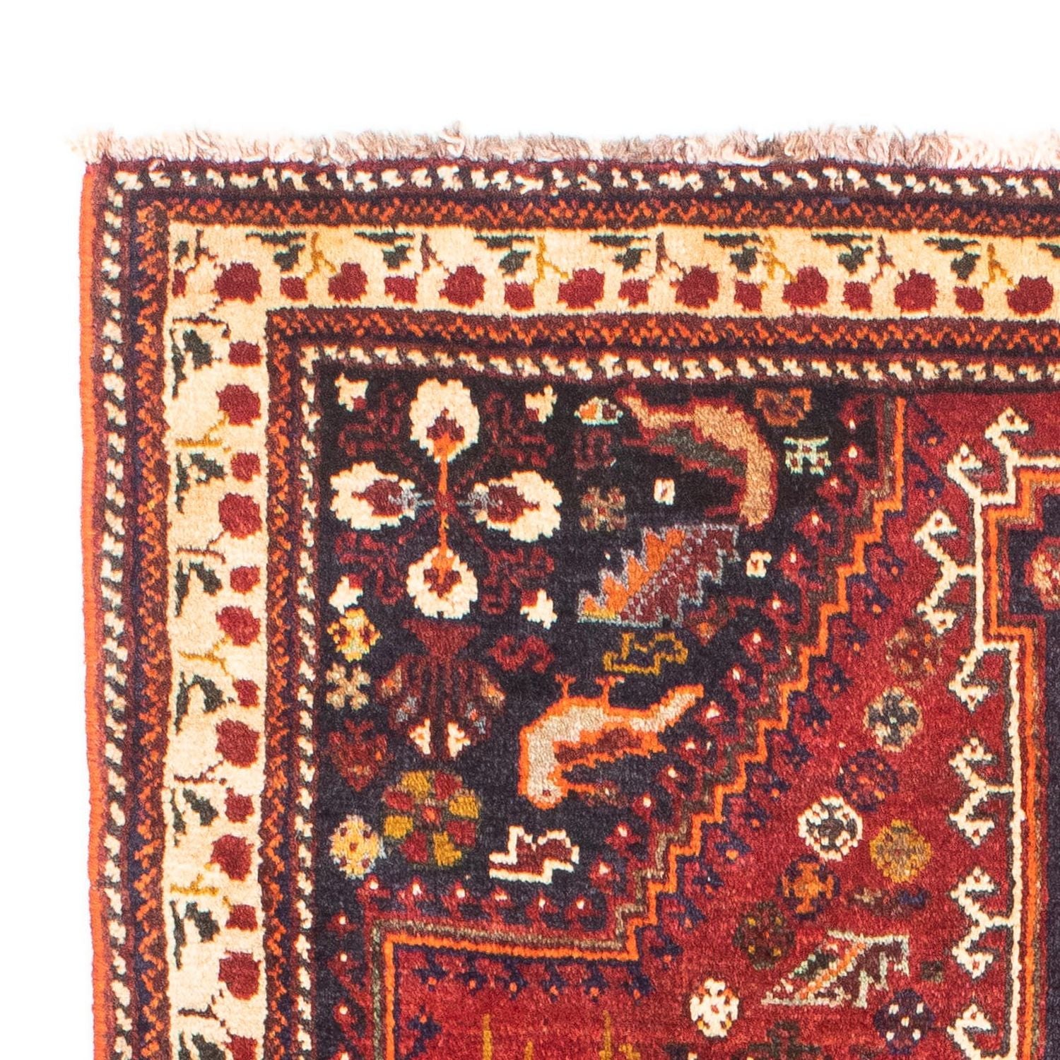 Persisk tæppe - Nomadisk - 165 x 113 cm - mørkerød