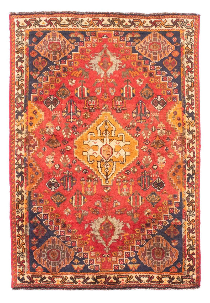 Persisk tæppe - Nomadisk - 159 x 106 cm - mørkerød