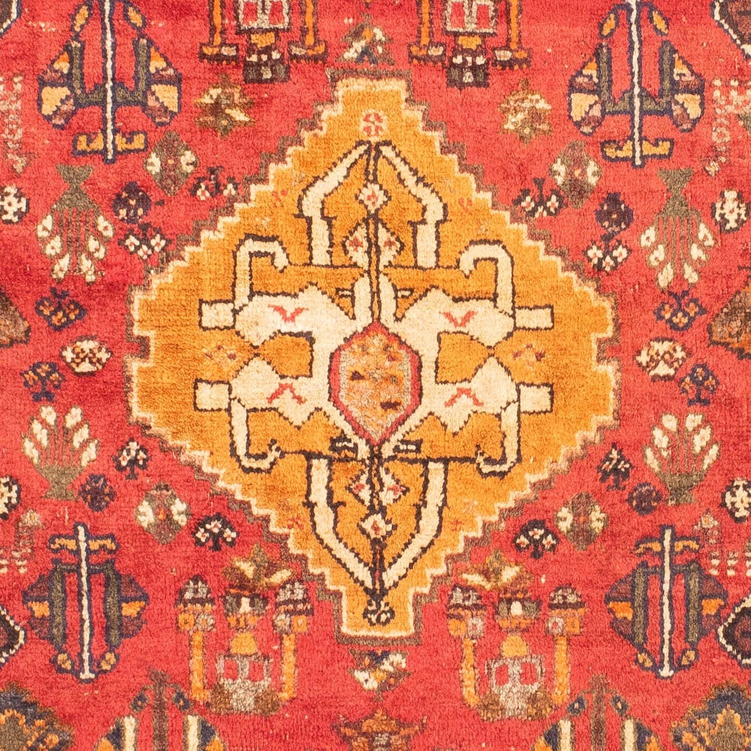 Persisk tæppe - Nomadisk - 159 x 106 cm - mørkerød