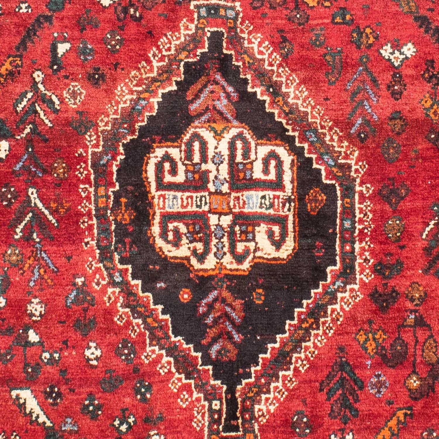 Persisk tæppe - Nomadisk - 162 x 117 cm - mørkerød
