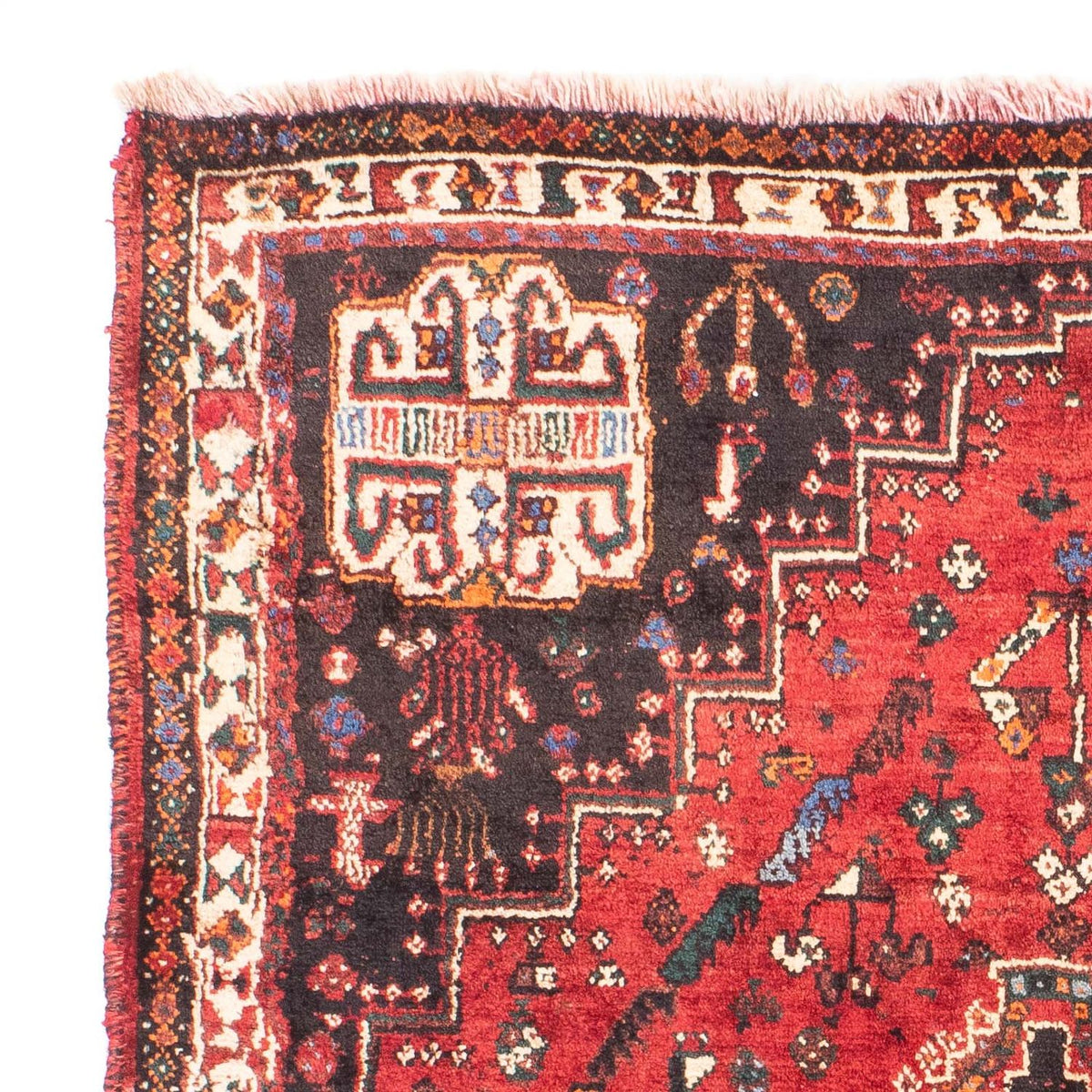 Persisk tæppe - Nomadisk - 162 x 117 cm - mørkerød