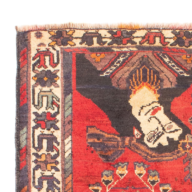 Persisk tæppe - Nomadisk - 155 x 110 cm - mørkerød