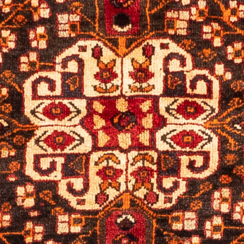Persisk tæppe - Nomadisk - 250 x 160 cm - mørkerød