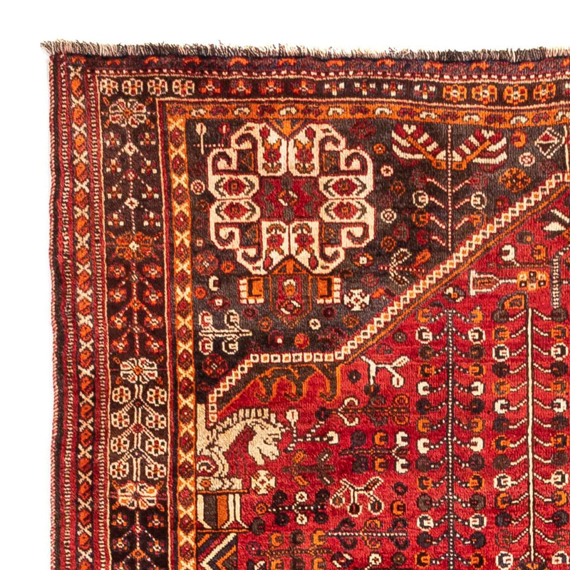 Persisk tæppe - Nomadisk - 250 x 160 cm - mørkerød