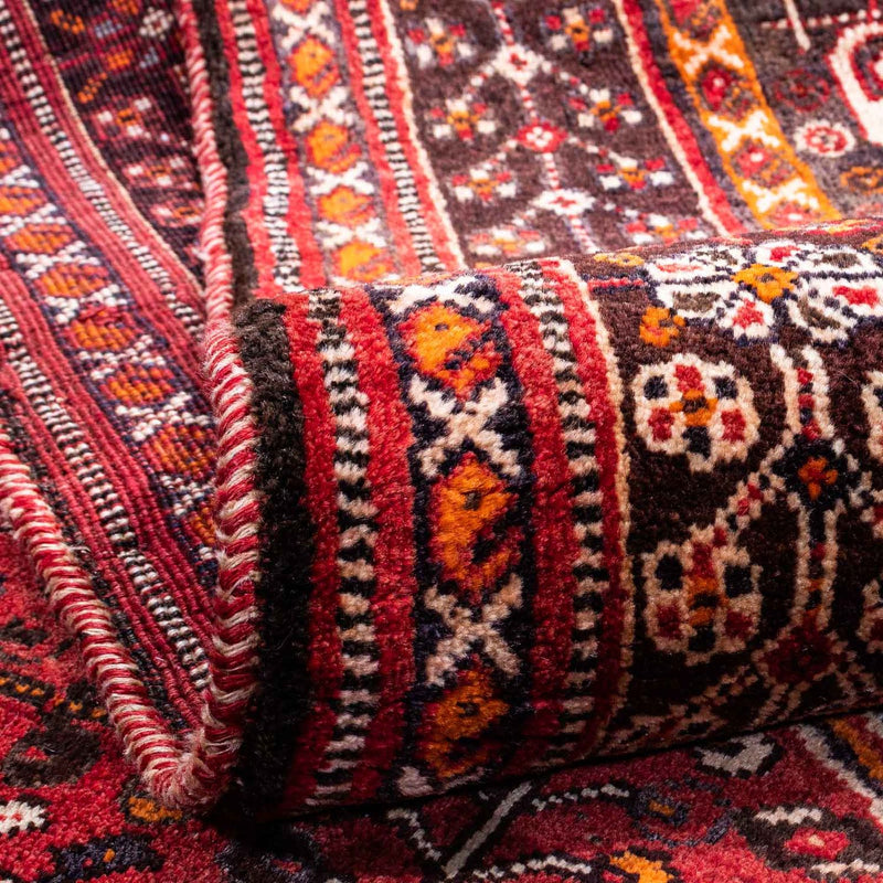 Persisk tæppe - Nomadisk - 250 x 160 cm - mørkerød