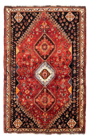 Persisk tæppe - Nomadisk - 255 x 170 cm - mørkerød