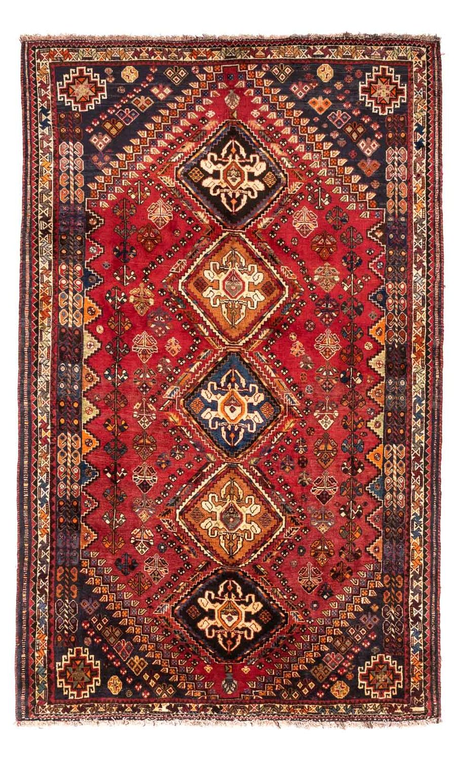 Persisk tæppe - Nomadisk - 282 x 165 cm - mørkerød