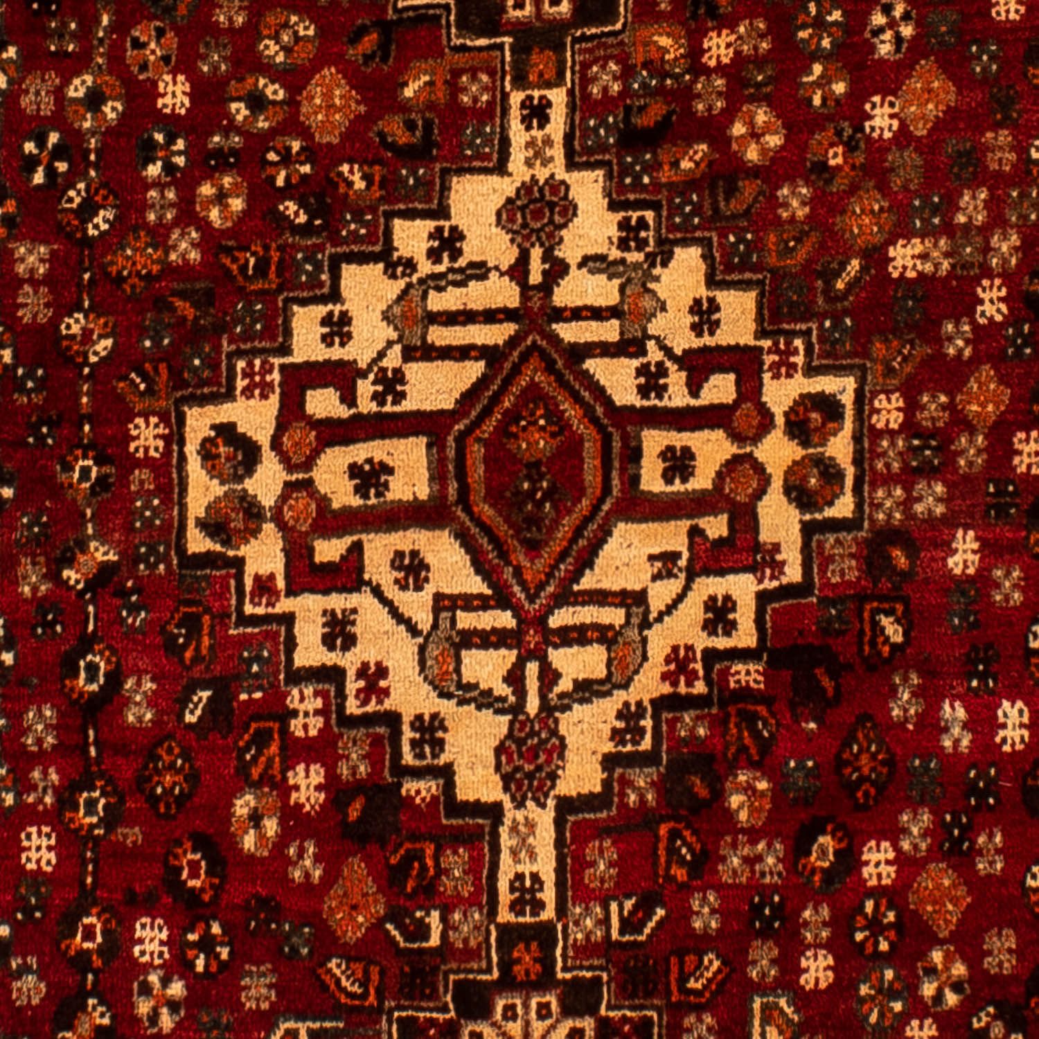 Persisk tæppe - Nomadisk - 240 x 190 cm - mørkerød