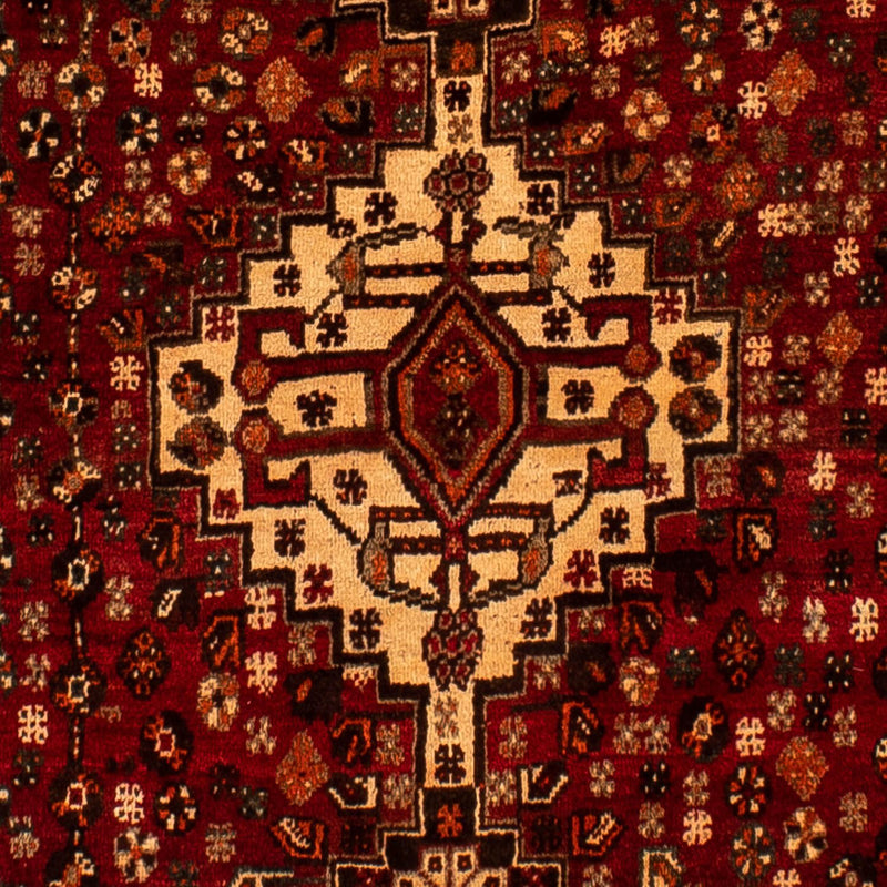 Persisk tæppe - Nomadisk - 240 x 190 cm - mørkerød