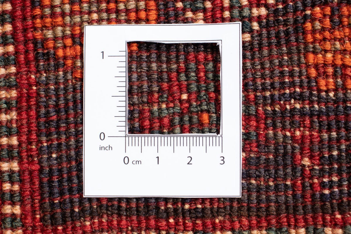 Persisk tæppe - Nomadisk - 240 x 190 cm - mørkerød