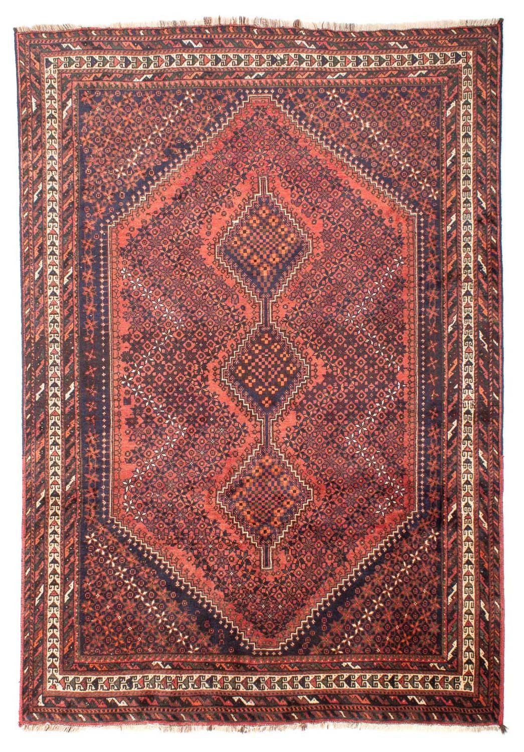 Persisk tæppe - Nomadisk - 282 x 200 cm - lysrød