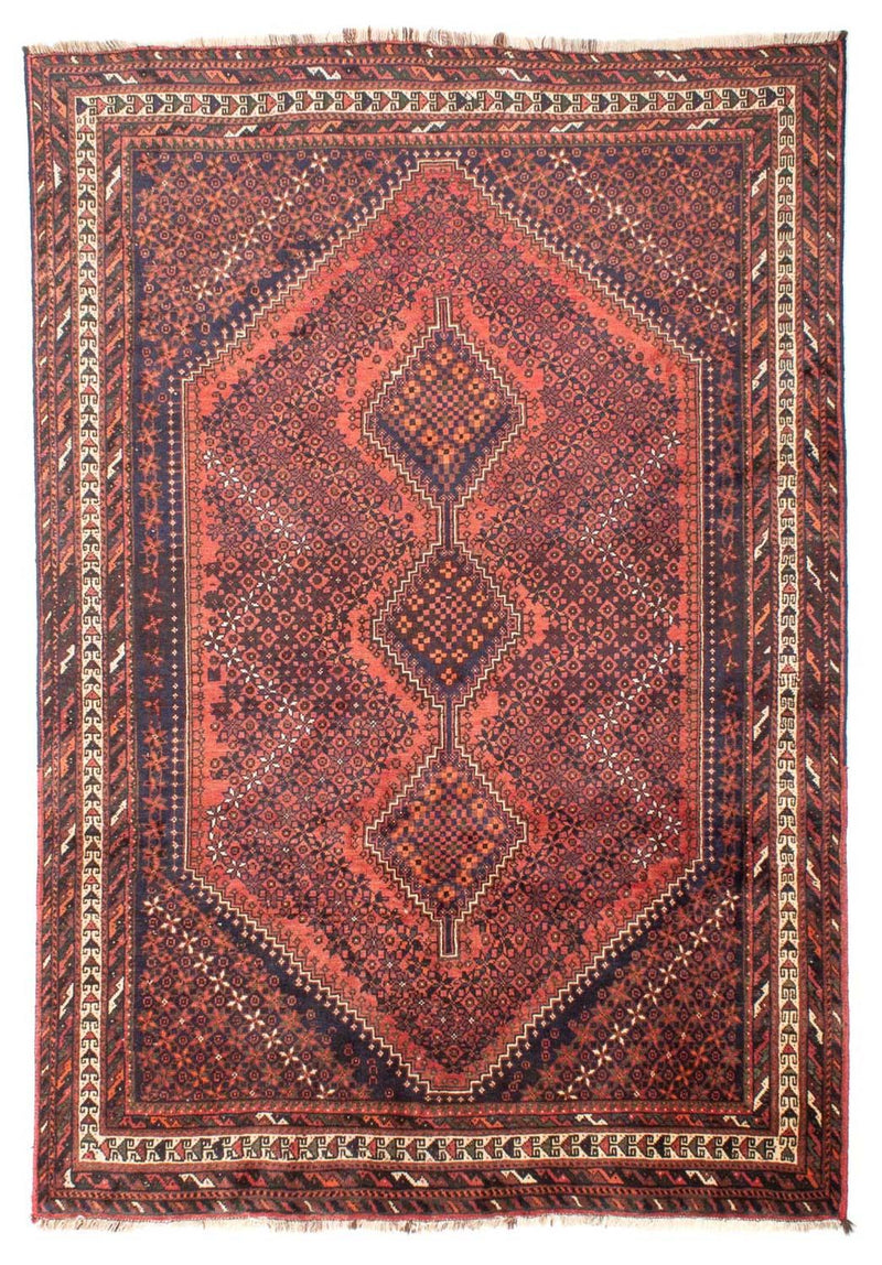 Persisk tæppe - Nomadisk - 282 x 200 cm - lysrød