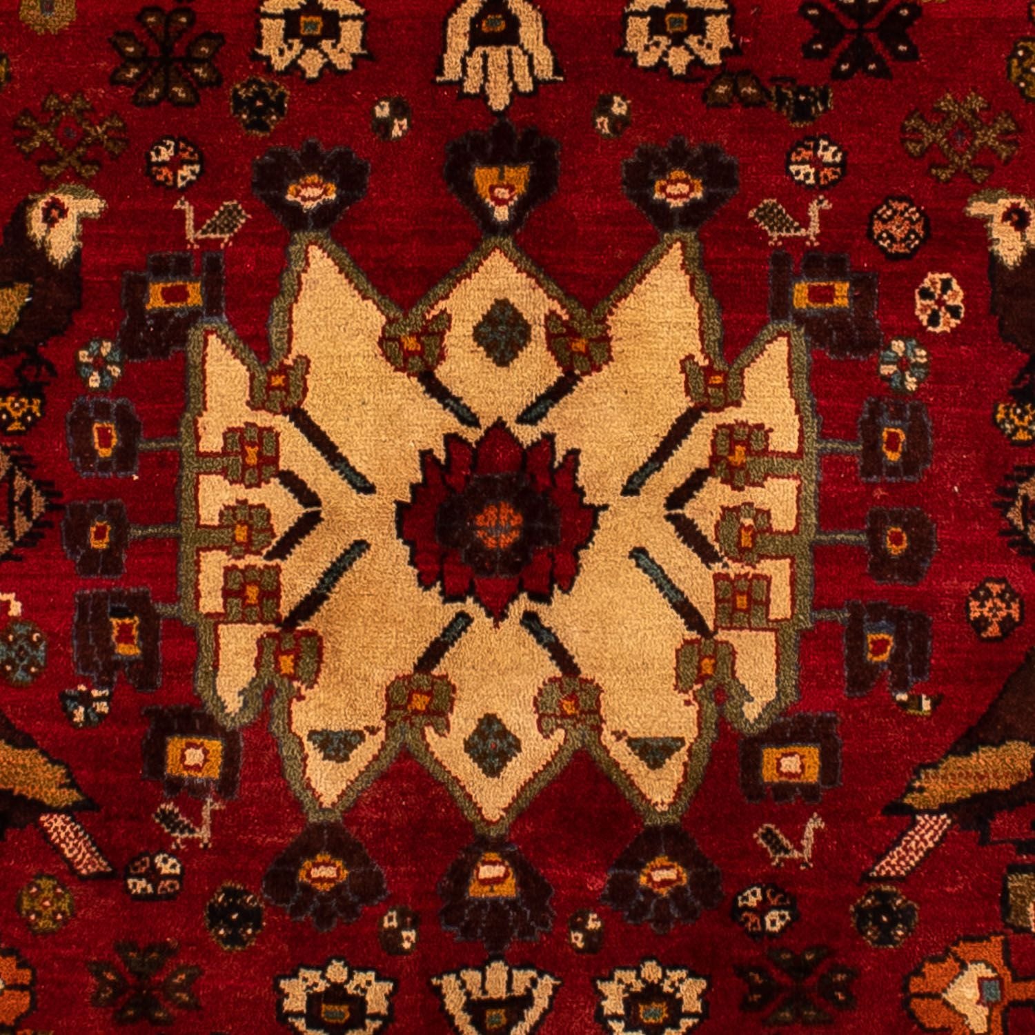 Persisk tæppe - Nomadisk - 284 x 185 cm - mørkerød