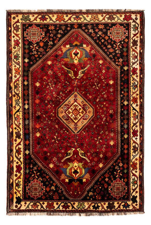Persisk tæppe - Nomadisk - 270 x 180 cm - mørkerød