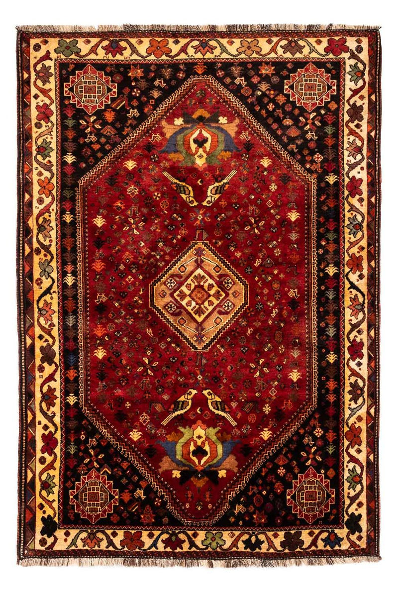 Persisk tæppe - Nomadisk - 270 x 180 cm - mørkerød