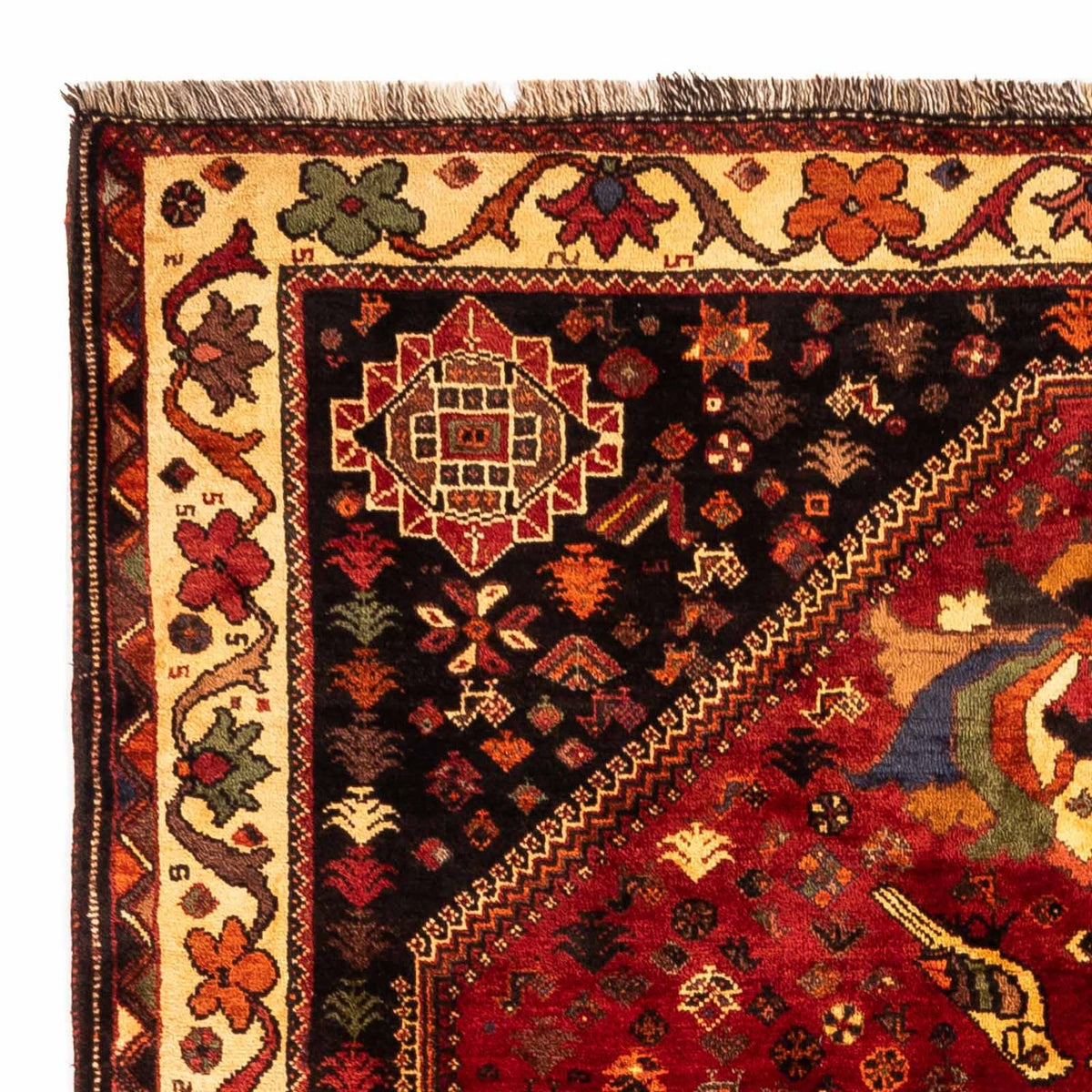 Persisk tæppe - Nomadisk - 270 x 180 cm - mørkerød