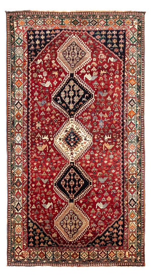 Persisk tæppe - Nomadisk - 285 x 160 cm - mørkerød