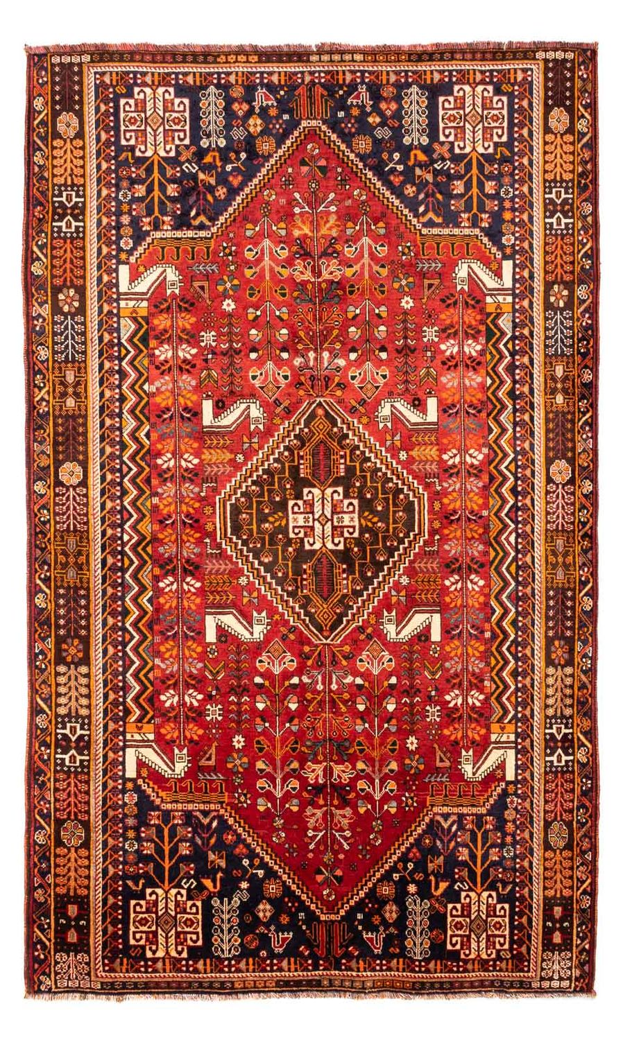 Persisk tæppe - Nomadisk - 278 x 165 cm - mørkerød