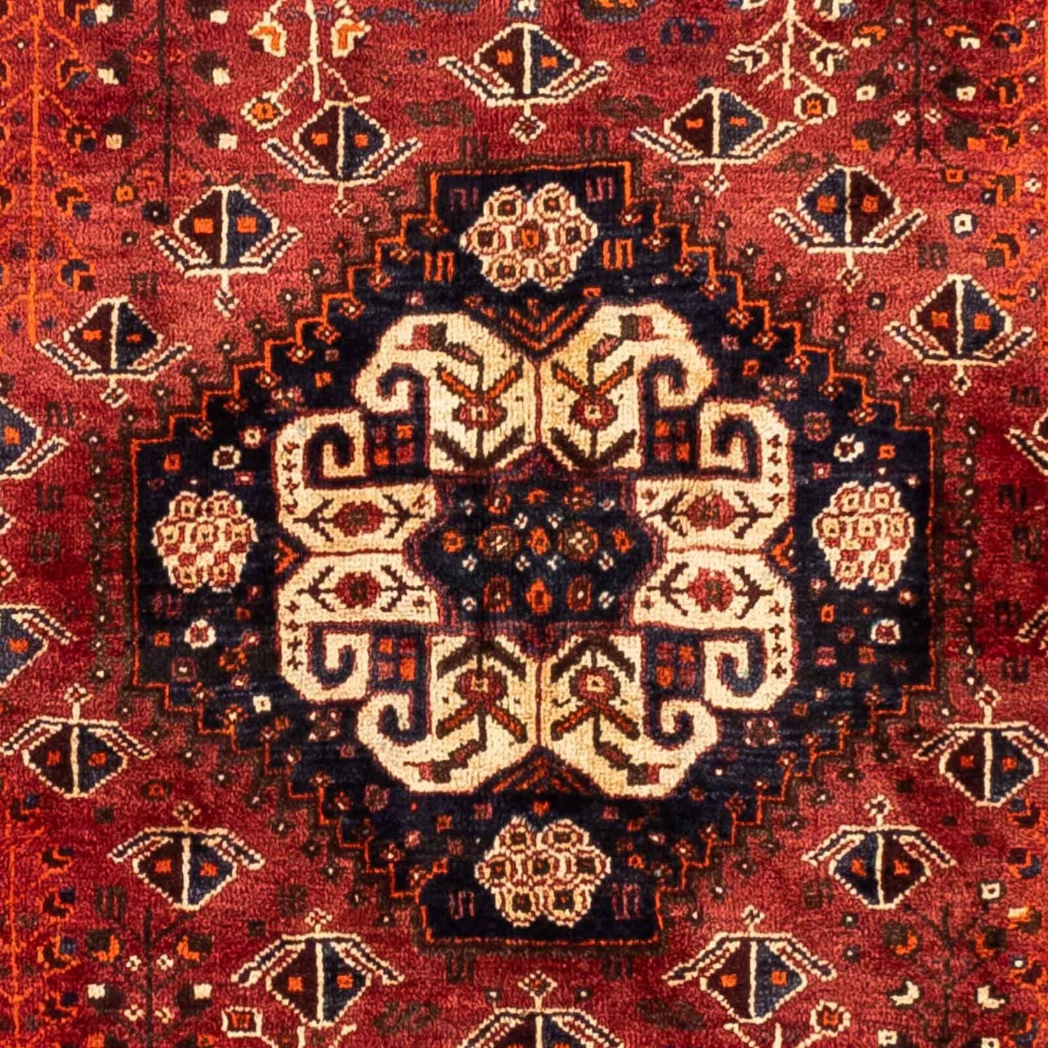 Persisk tæppe - Nomadisk - 258 x 163 cm - mørkerød