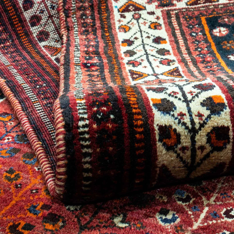 Persisk tæppe - Nomadisk - 258 x 163 cm - mørkerød